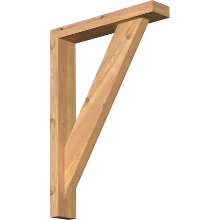 Ekena Millwork Traditional Block Smooth Bracket w/ Offset Brace, Western Red Cedar, 3 1/2"W x 18"D x 26"H BKT0402X18X26TRA05SWR